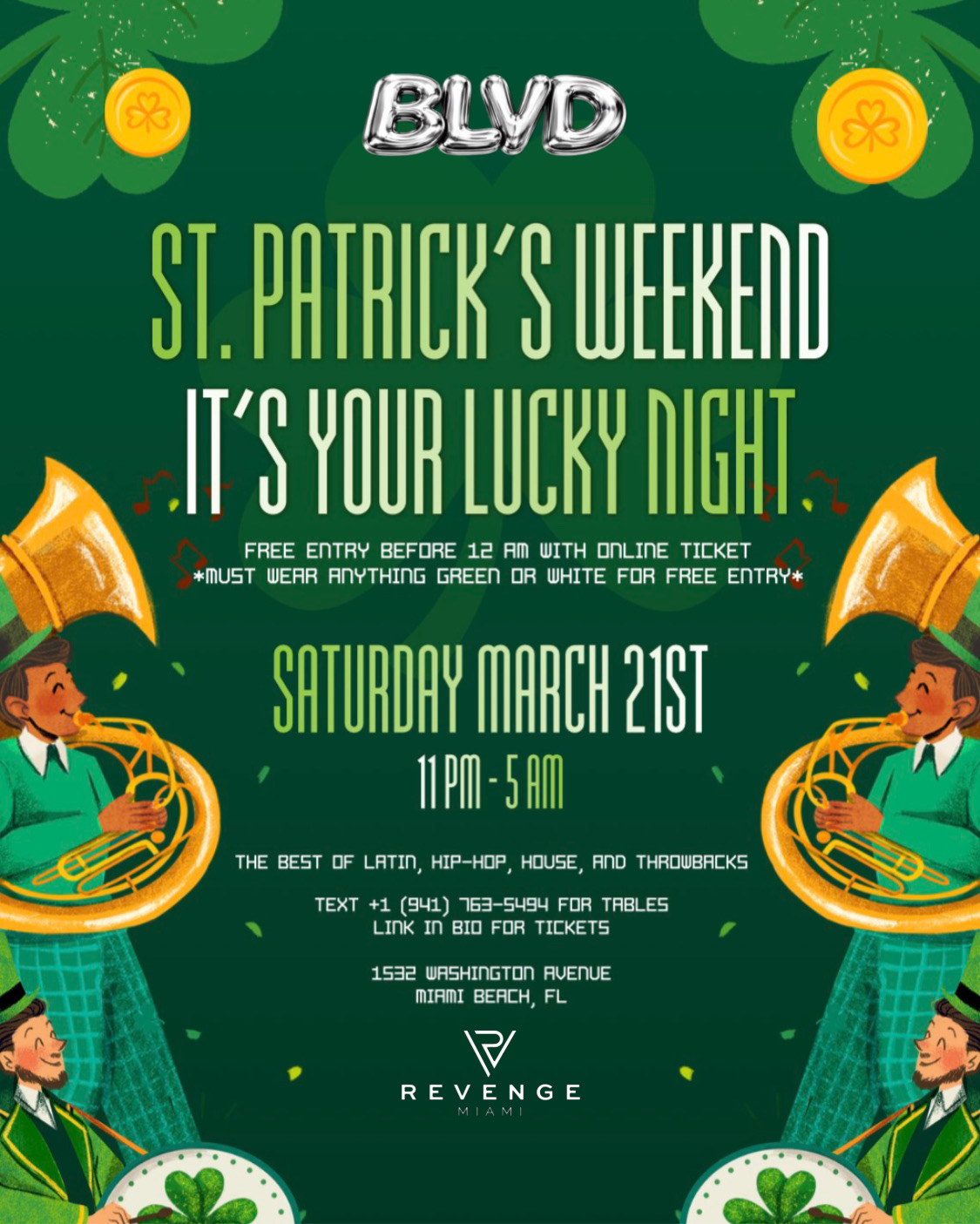 ST PATRICKS AT REVENGE SATURDAY