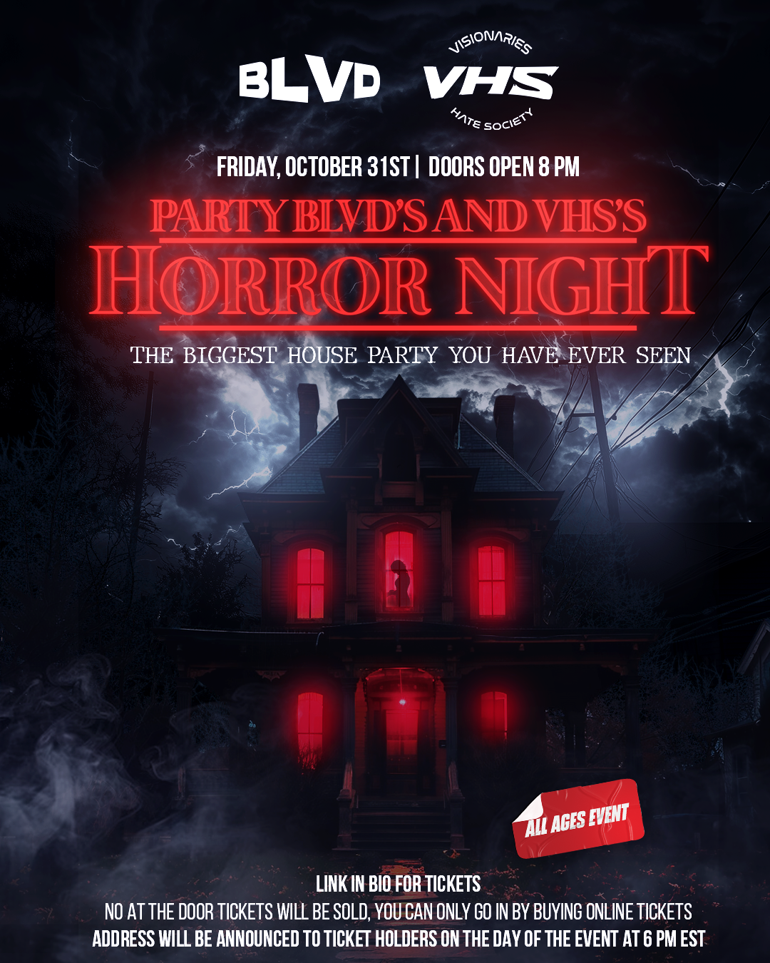 All Ages Mansion Party — horror night