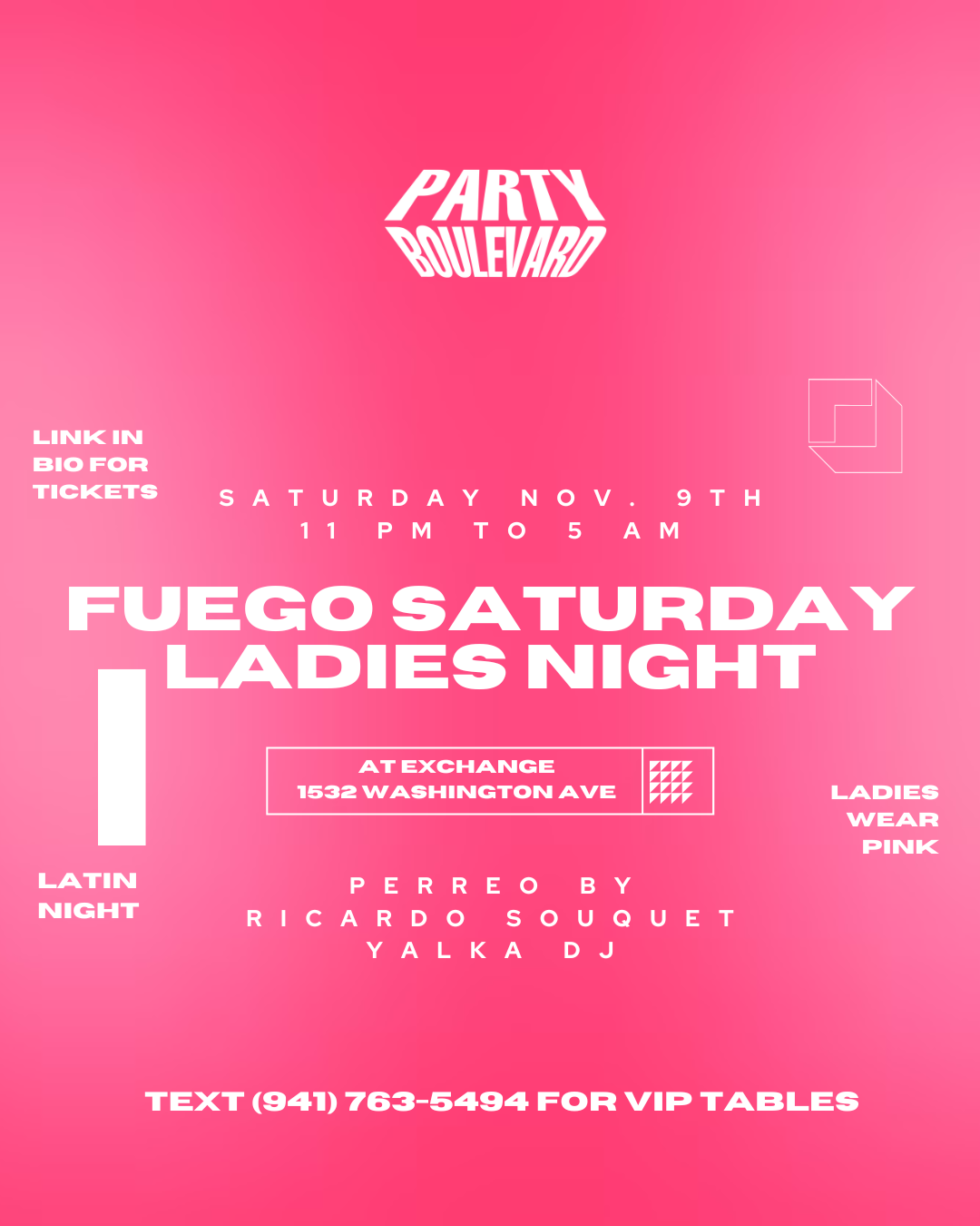 Ladies Night at Fuego Saturday