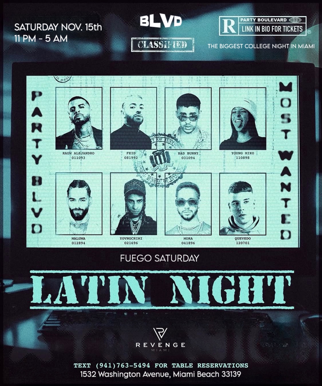 FUEGO SATURDAY - LATIN NIGHT